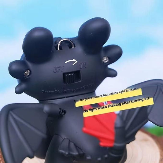 Night Fury Dragon Keychain with Sound and Light - Vastrify