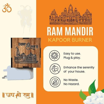BD 3 - in - 1 Ayodhya Ram Mandir Aroma Burner & Night lamp - Vastrify
