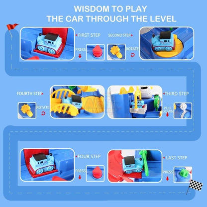 Race Track Educational Parking Crane Toys Airplane Truck Playset - Vastrify