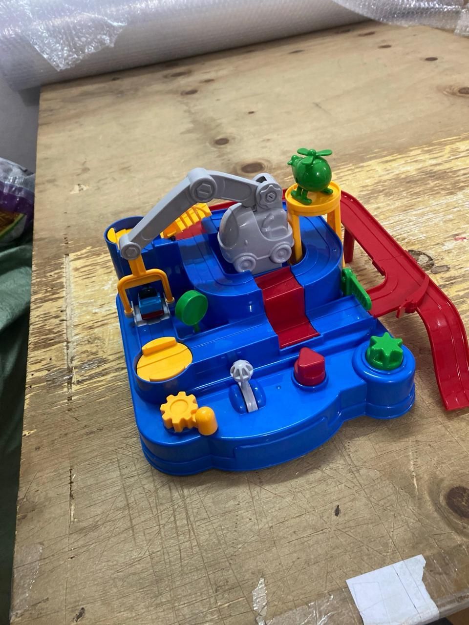 Race Track Educational Parking Crane Toys Airplane Truck Playset - Vastrify