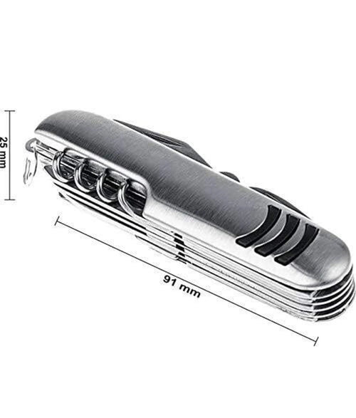 11 in 1 Multi Functional Swiss Army Style Pocket Knife Stainless Steel Pocket Knife